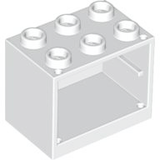 LEGO 4532b Container, Cupboard 2 x 3 x 2 - Hollow Studs in White - Authentic LEGO Part