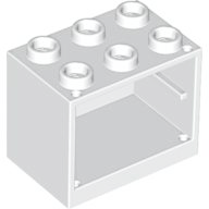 LEGO 4532b Container, Cupboard 2 x 3 x 2 - Hollow Studs in White - Authentic LEGO Part