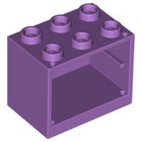 LEGO 4532b Container, Cupboard 2 x 3 x 2 - Hollow Studs in Medium Lavender - Authentic LEGO Part
