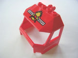 LEGO 45406pb003 Windscreen 4 x 6 x 4 Cab with Hinge and 1 x 4 Bottom Cutout with 'FIRE DEPT', Fire, 2 Axes and  Helmet Pattern - Main Product Image