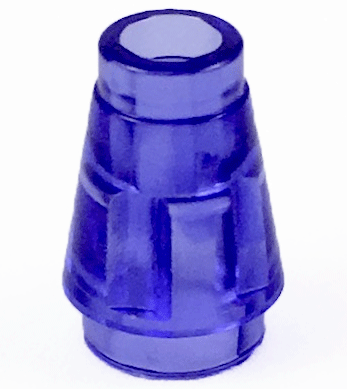 LEGO 4589b Cone 1 x 1 with Top Groove in Trans-Purple - Authentic LEGO Part