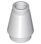 LEGO 4589b Cone 1 x 1 with Top Groove in Light Bluish Gray - Authentic LEGO Part