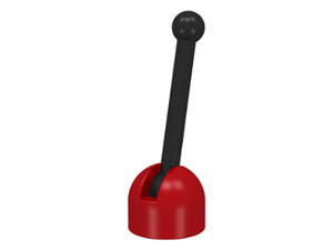 LEGO 4592c02 Antenna Small Base with  Lever (4592 / 4593) in Red - Authentic LEGO Part