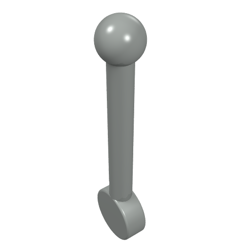 LEGO 4593 Antenna Small Lever in Light Gray - Authentic LEGO Part