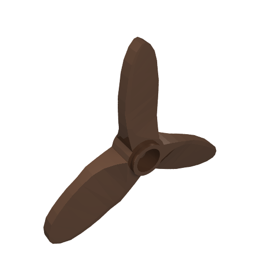 LEGO 4617 Propeller 3 Blade 5.5 Diameter in Brown - Authentic LEGO Part