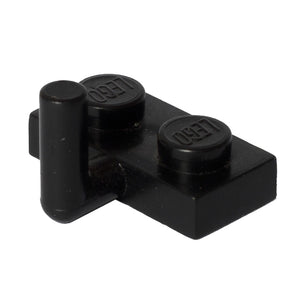 LEGO 4623a Plate, Modified 1 x 2 with Bar Arm Up (Horizontal Arm 6mm) in Black - Authentic LEGO Part