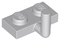 LEGO 4623b Plate, Modified 1 x 2 with Bar Arm Up (Horizontal Arm 5mm) in Light Bluish Gray - Authentic LEGO Part