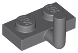 LEGO 4623b Plate, Modified 1 x 2 with Bar Arm Up (Horizontal Arm 5mm) in Dark Bluish Gray - Authentic LEGO Part