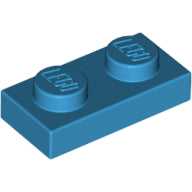 LEGO 3023 Plate 1 x 2 in Dark Azure - Authentic LEGO Part