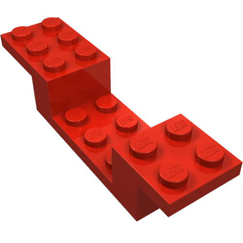 LEGO 4732 Bracket 8 x 2 x 1 1/3 in Red - Authentic LEGO Part
