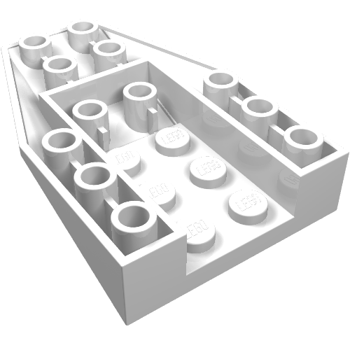 LEGO 4856a Wedge 6 x 4 Triple Inverted with Connections between 2 Studs in White - Authentic LEGO Part