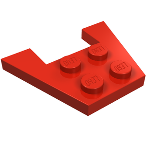 LEGO 4859 Wedge, Plate 3 x 4 without Stud Notches in Red - Authentic LEGO Part