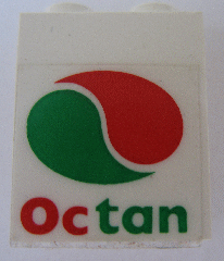 LEGO 4864apb003 Panel 1 x 2 x 2 - Solid Studs with Octan Logo Pattern (Sticker) - Set 6594 - Main Product Image