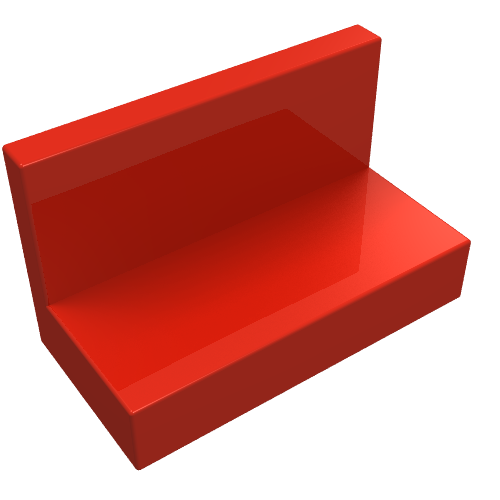 LEGO 4865 Panel 1 x 2 x 1 in Red - Authentic LEGO Part
