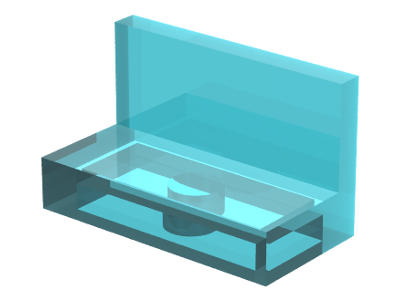 LEGO 4865 Panel 1 x 2 x 1 in Trans-Light Blue - Authentic LEGO Part