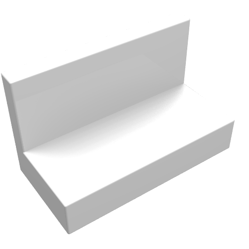 LEGO 4865 Panel 1 x 2 x 1 in White - Authentic LEGO Part