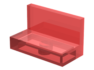 LEGO 4865 Panel 1 x 2 x 1 in Trans-Red - Authentic LEGO Part