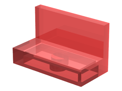 LEGO 4865 Panel 1 x 2 x 1 in Trans-Red - Authentic LEGO Part