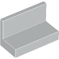 LEGO 4865 Panel 1 x 2 x 1 in Light Bluish Gray - Authentic LEGO Part