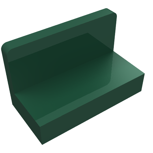 LEGO 4865b Panel 1 x 2 x 1 with Rounded Corners in Dark Green - Authentic LEGO Part