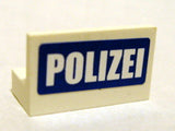 LEGO 4865pb014 Panel 1 x 2 x 1 with 'POLIZEI'  on Blue Pattern (Sticker) - Set 7741 - Main Product Image