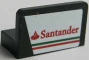 LEGO 4865pb090R Panel 1 x 2 x 1 with Santander Logo and Green Line Pattern Model Right Side (Sticker) - Set 75879 - Main Product Image