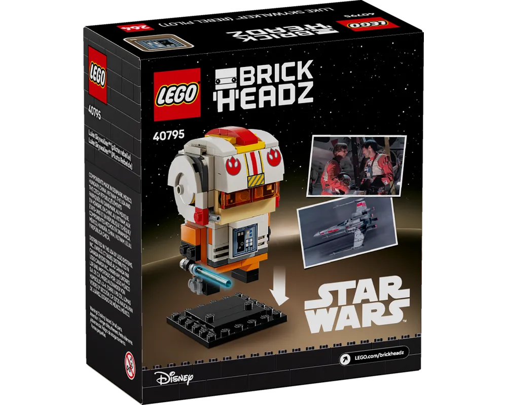 LEGO BrickHeadz 40795 - Luke Skywalker (Rebel Pilot) - Authentic LEGO Set Image 3