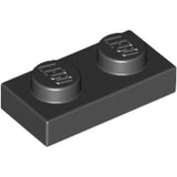 LEGO 3023 Plate 1 x 2 in Black - Authentic LEGO Part
