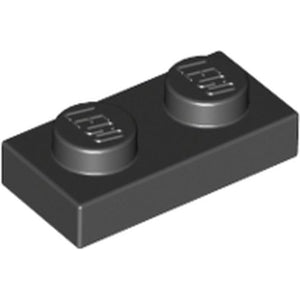 LEGO 3023 Plate 1 x 2 in Black - Authentic LEGO Part