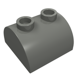 LEGO 30165 Slope, Curved 2 x 2 Double with 2 Hollow Studs in Dark Bluish Gray - Authentic LEGO Part