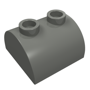 LEGO 30165 Slope, Curved 2 x 2 Double with 2 Hollow Studs in Dark Bluish Gray - Authentic LEGO Part
