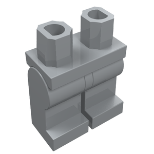 LEGO 970c00 Hips  and Legs Plain in Light Bluish Gray - Authentic LEGO Part