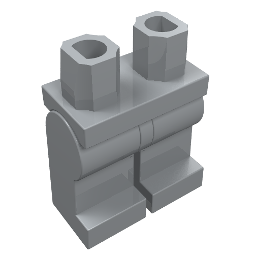 LEGO 970c00 Hips  and Legs Plain in Light Bluish Gray - Authentic LEGO Part