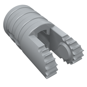 LEGO 30553 Hinge Cylinder 1 x 2 Locking with 1 Finger and Axle Hole on Ends with Slots in Light Bluish Gray - Authentic LEGO Part