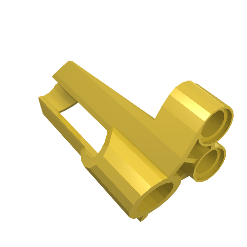 LEGO 32527 Technic, Panel Fairing # 5 Small Short, Large Hole, Side A in Yellow - Authentic LEGO Part