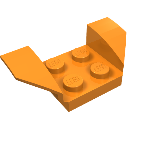 LEGO 41854 Vehicle, Mudguard 2 x 4 with Flared Wings in Orange - Authentic LEGO Part