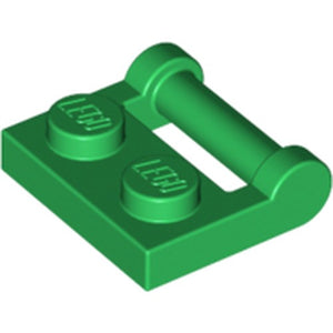 LEGO 48336 Plate, Modified 1 x 2 with Bar Handle on Side - Closed Ends in Green - Authentic LEGO Part