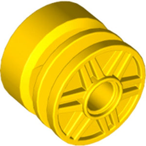 LEGO 55981 Light Bluish Gray Wheel 18mm D. x 14mm with Pin Hole, Fake Bolts and Shallow Spokes in Yellow - Authentic LEGO Part