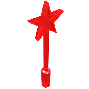 LEGO 6124 Minifigure, Utensil Magic Wand in Trans-Red - Authentic LEGO Part