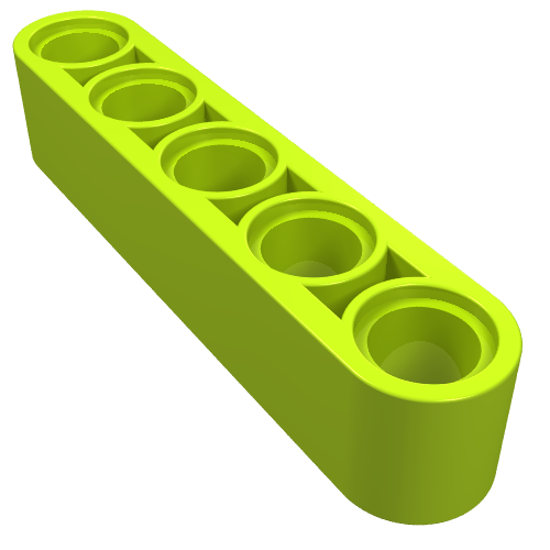 LEGO 32316 Technic, Liftarm Thick 1 x 5 in Lime - Authentic LEGO Part