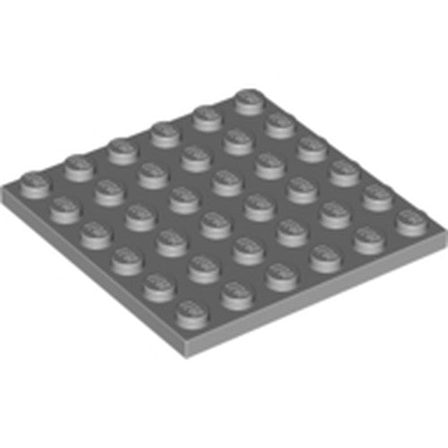 LEGO 3958 Plate 6 x 6 in Light Bluish Gray - Authentic LEGO Part
