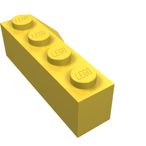 LEGO 43721 Wedge 4 x 2 Sloped Left in Yellow - Authentic LEGO Part