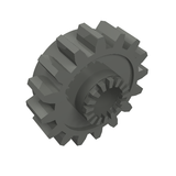 LEGO 6542 Technic, Gear 16 Tooth with Clutch in Dark Bluish Gray - Authentic LEGO Part