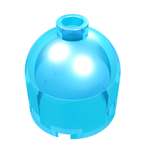 LEGO 30151 Brick, Round 2 x 2 x 1 2/3 Dome Top in Trans-Light Blue - Authentic LEGO Part