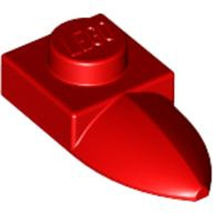 LEGO 49668 Plate, Modified 1 x 1 with Tooth Horizontal in Red - Authentic LEGO Part