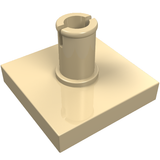 LEGO 2460 Tile Special 2 x 2 with Top Pin [Squared Holes] in Tan - Authentic LEGO Part
