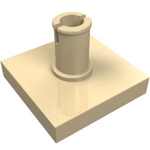 LEGO 2460 Tile Special 2 x 2 with Top Pin [Squared Holes] in Tan - Authentic LEGO Part