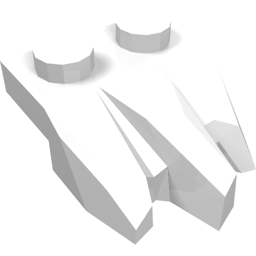 LEGO 27261 Plate, Modified 1 x 2 with 3 Claws / Rock Fingers in White - Authentic LEGO Part