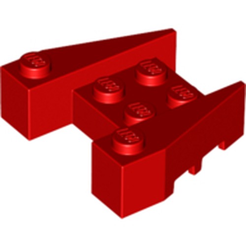 LEGO 50373 Wedge 3 1/2 x 4 with Stud Notches in Red - Authentic LEGO Part