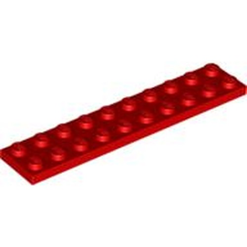 LEGO 3832 Plate 2 x 10 in Red - Authentic LEGO Part